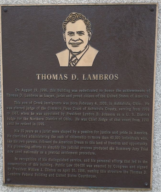 Thomas D. Lambros Marker image. Click for full size.