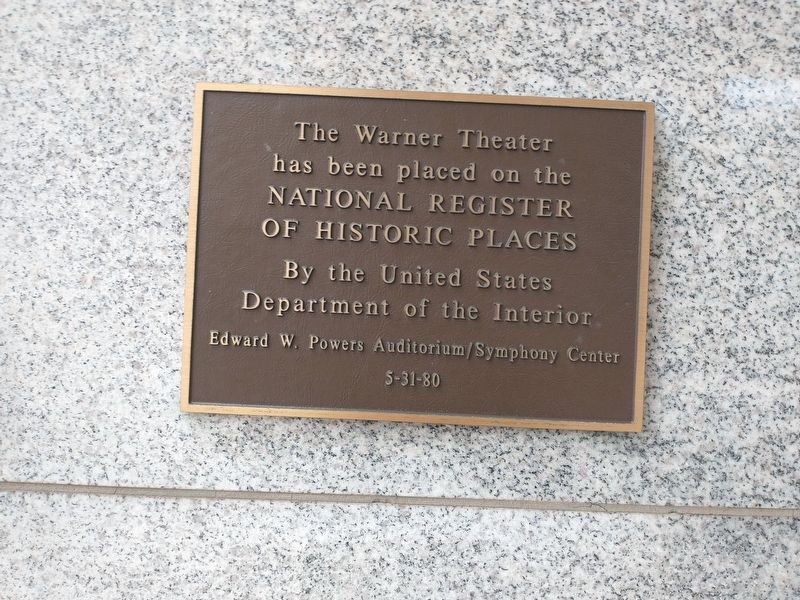 The Warner Theater Marker image. Click for full size.