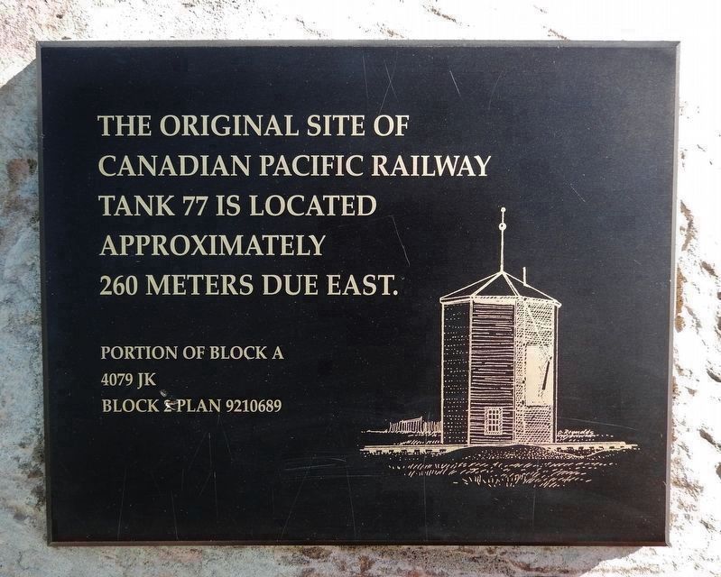 Original Site of CNR Tank 77 Marker image. Click for full size.