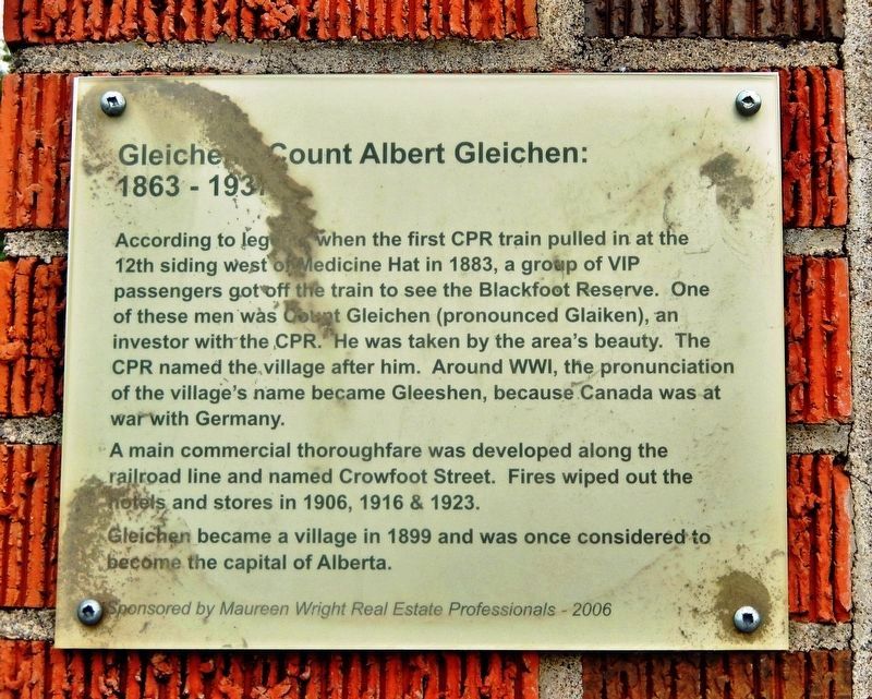 Gleichen's Count Albert Gleichen Marker image. Click for full size.