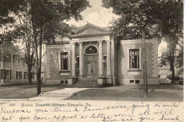 Benson Memorial Library History image. Click for more information.