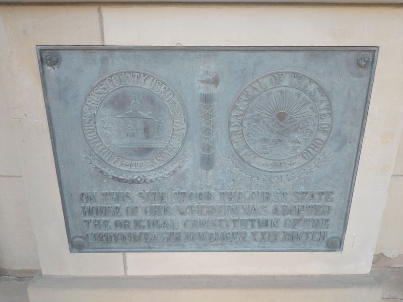 The First Statehouse Marker image. Click for full size.