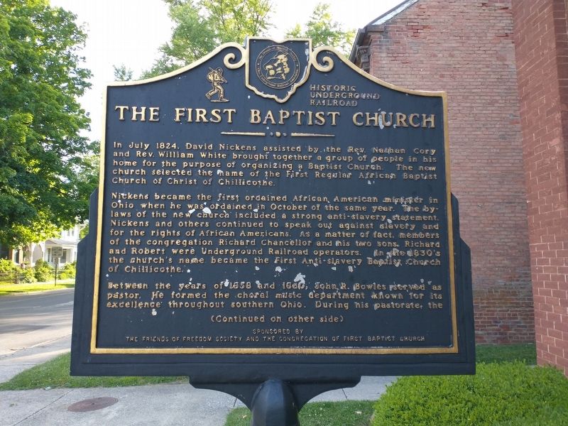 The First Baptist Church Marker. Click for full size. The First Baptist Church Marker image. Click for full size.
