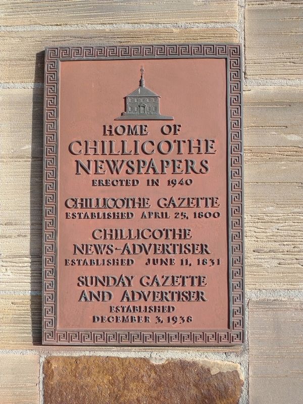 Home of Chillicothe Newspapers Marker image. Click for full size.