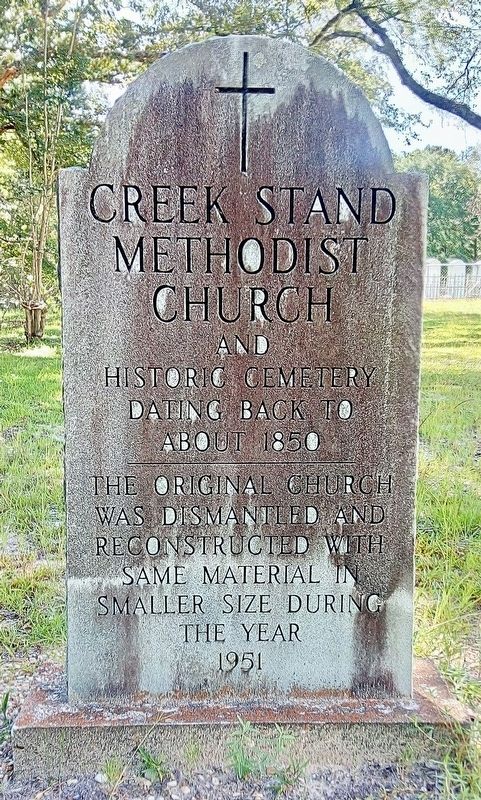 Creek Stand Methodist Church Marker. Click for full size. Creek Stand Methodist Church Marker image. Click for full size.