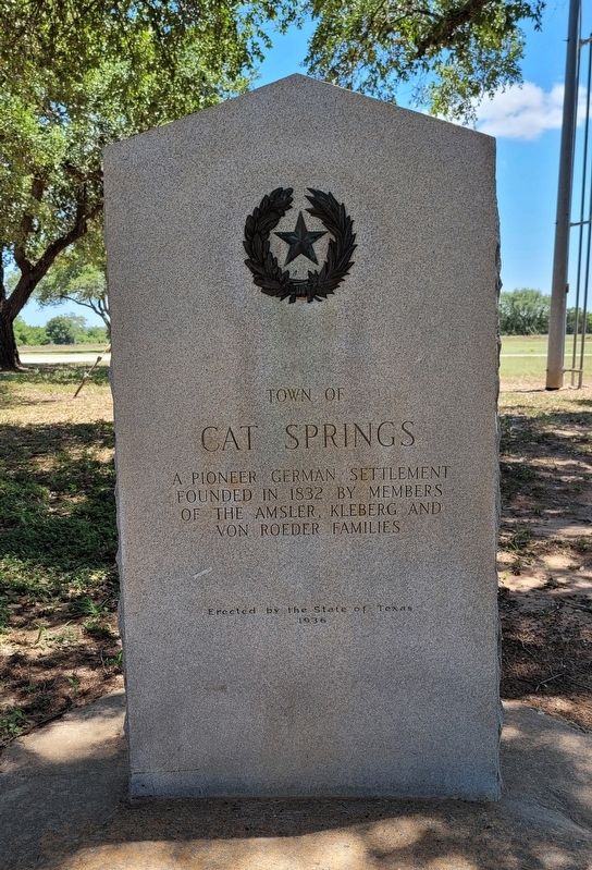 Town of Cat Springs Marker image. Click for full size.