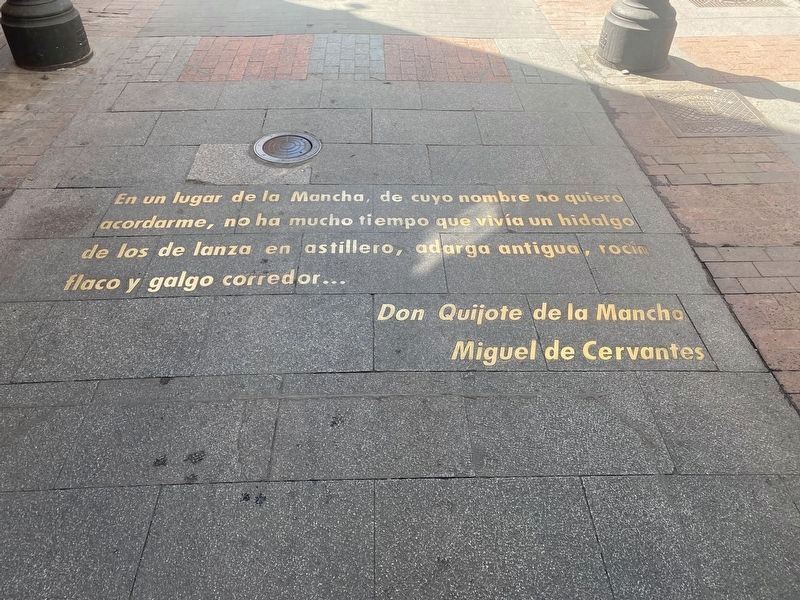 Opening line of Don Quijote. Click for full size. Opening line of Don Quijote image. Click for full size.