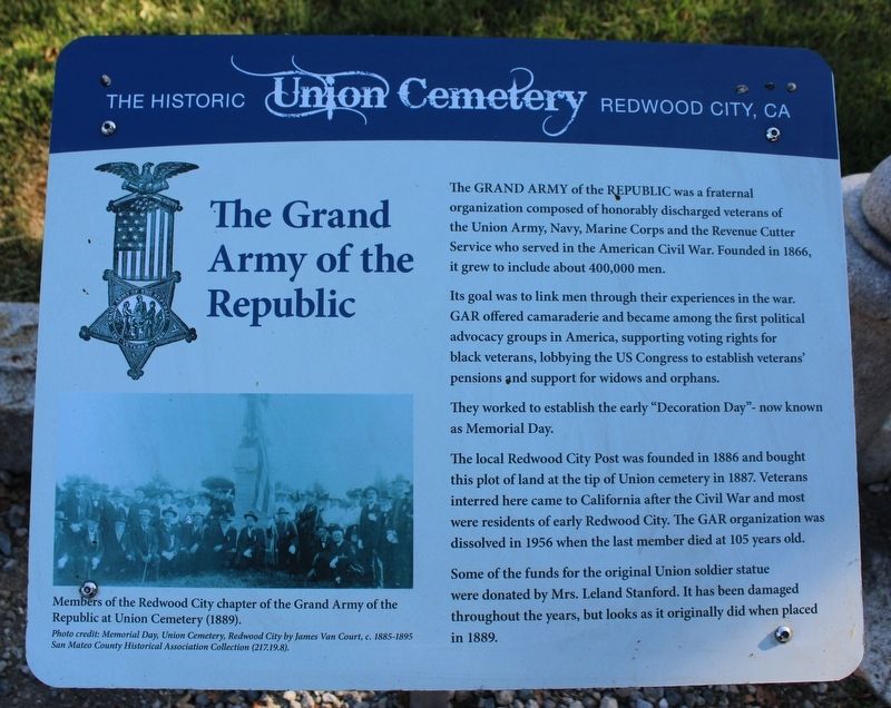 Grand Army of the Republic Marker image. Click for full size.