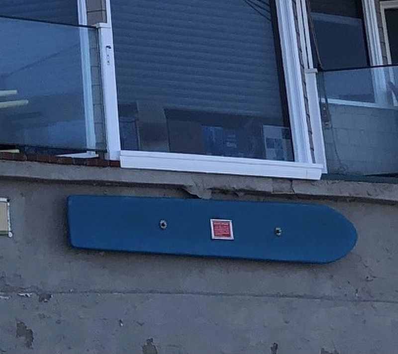 Redwood Surfboard and Marker. Click for full size. Redwood Surfboard and Marker image. Click for full size.