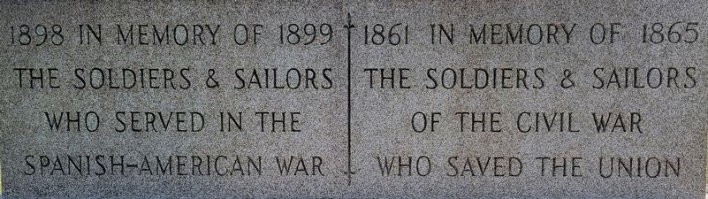 Veterans Memorial (West Face). Click for full size. Veterans Memorial (West Face) image. Click for full size.