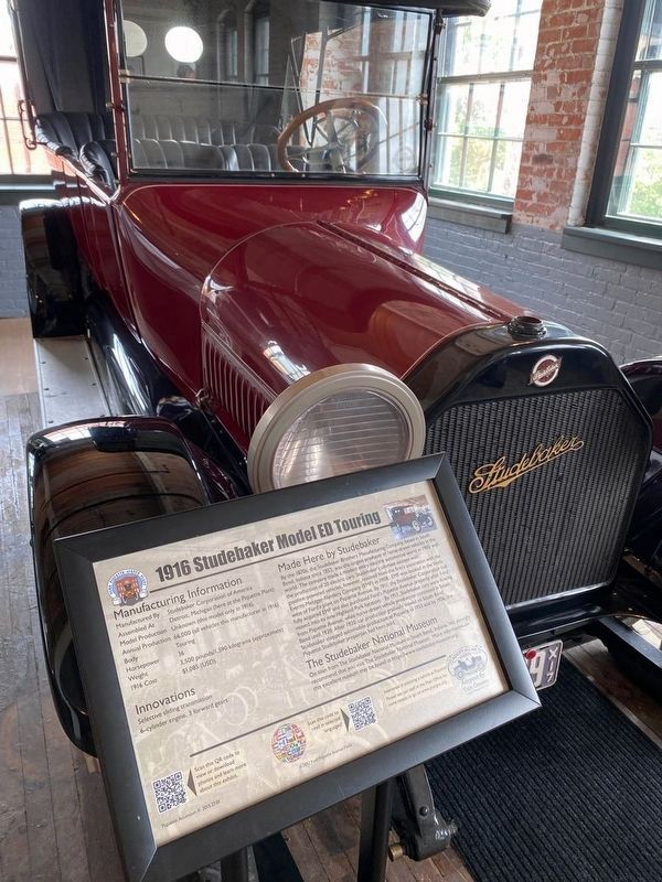 1916 Studebaker Model ED Touring on display at Ford Piquette Plant Museum image. Click for full size.