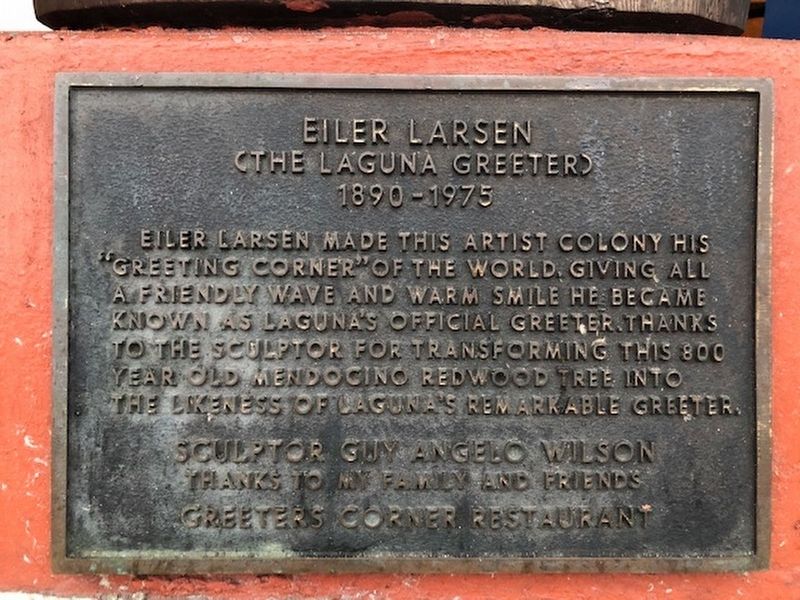 (The Laguna Greeter) Marker. Click for full size. (The Laguna Greeter) Marker image. Click for full size.