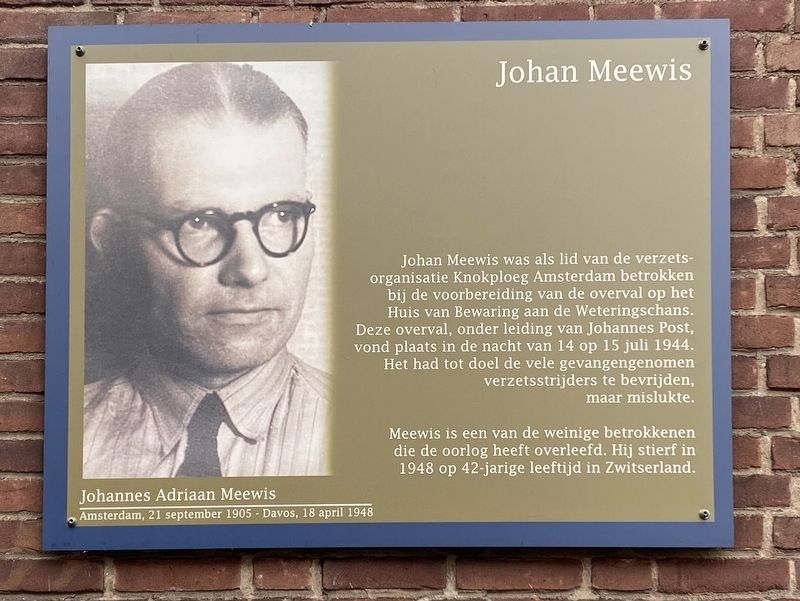 Johan Meewis Marker image. Click for full size.