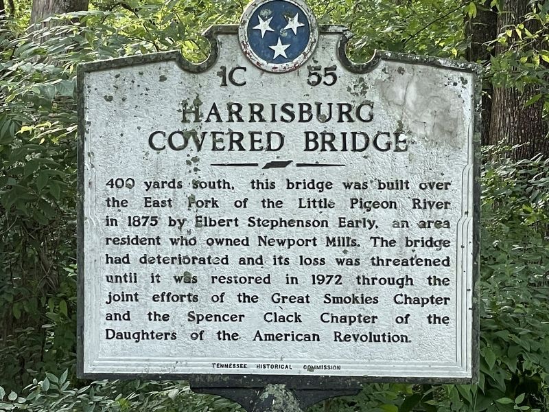 Harrisburg Covered Bridge Marker image. Click for full size.
