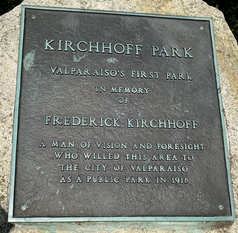 Kirchhoff Park Marker. Click for full size. Kirchhoff Park Marker image. Click for full size.