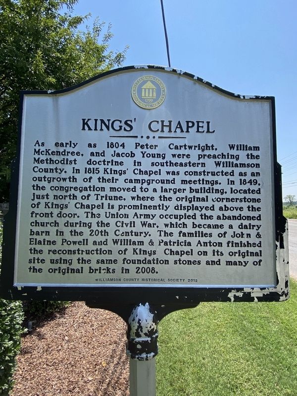 Kings' Chapel Marker image. Click for full size.