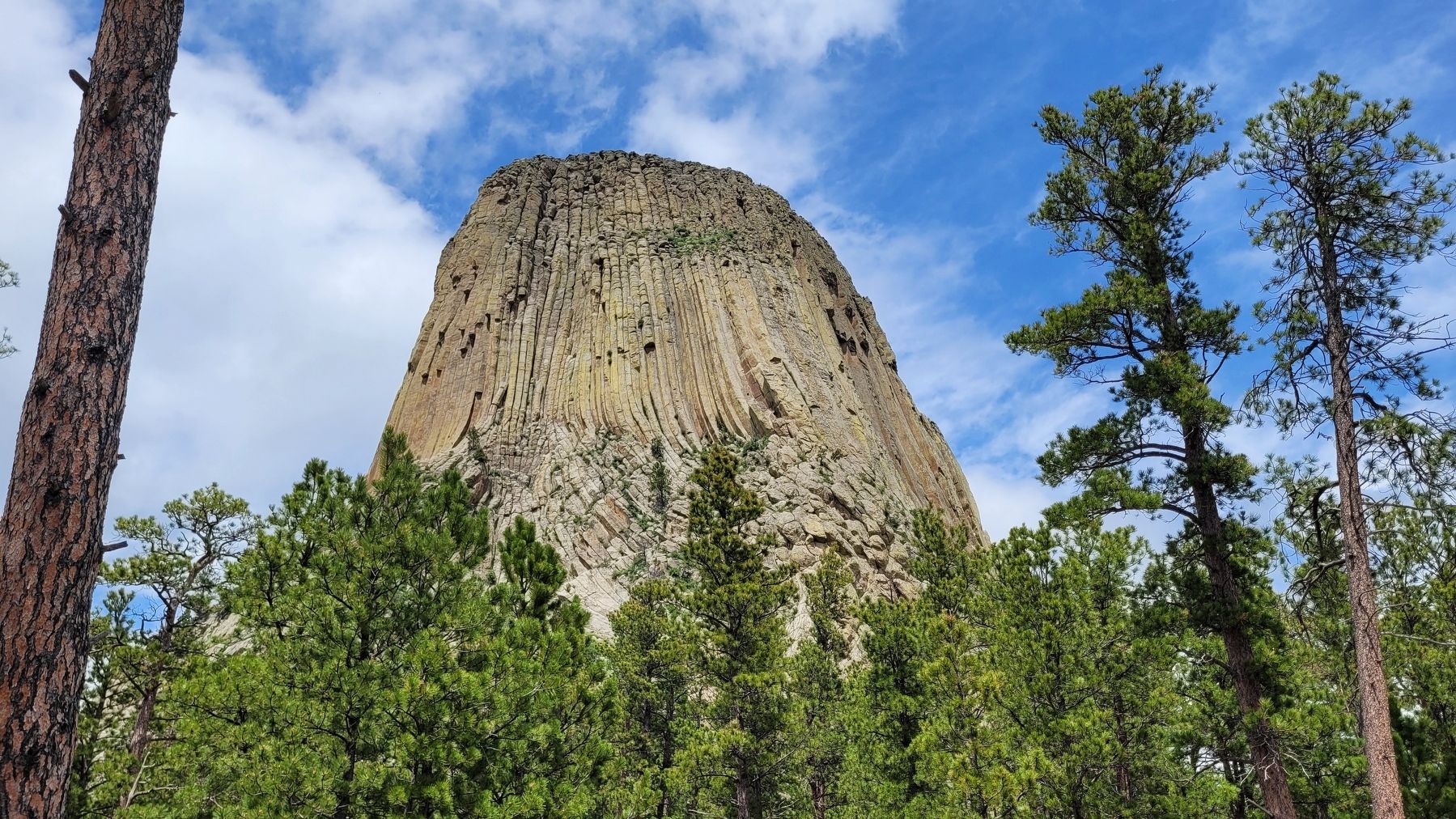 The view of the Devils Tower at the marker image. Click for full size.