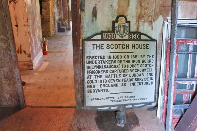 The Scotch House Marker inside The Boardman House image. Click for full size.