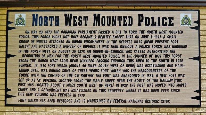 North West Mounted Police Marker image. Click for full size.