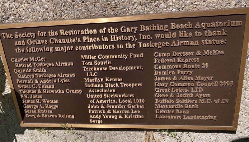 Tuskegee Airman Statue Contributors image. Click for full size.