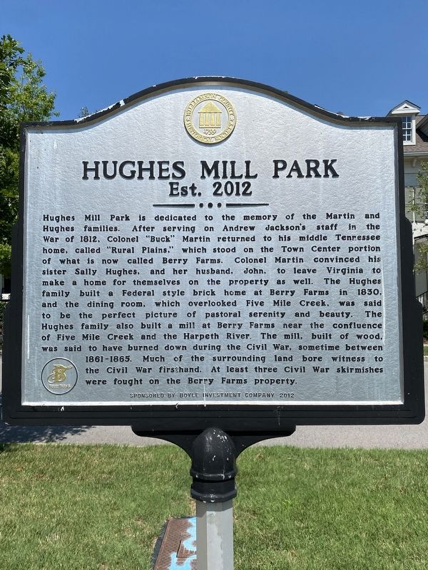 Hughes Mill Park Marker image. Click for full size.