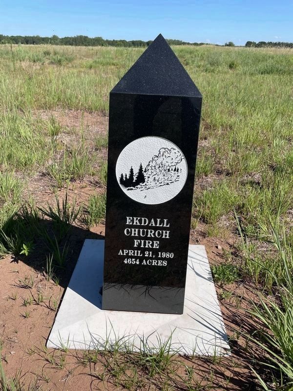 Replacement for 1980 Ekdall Church Fire Marker image. Click for full size.