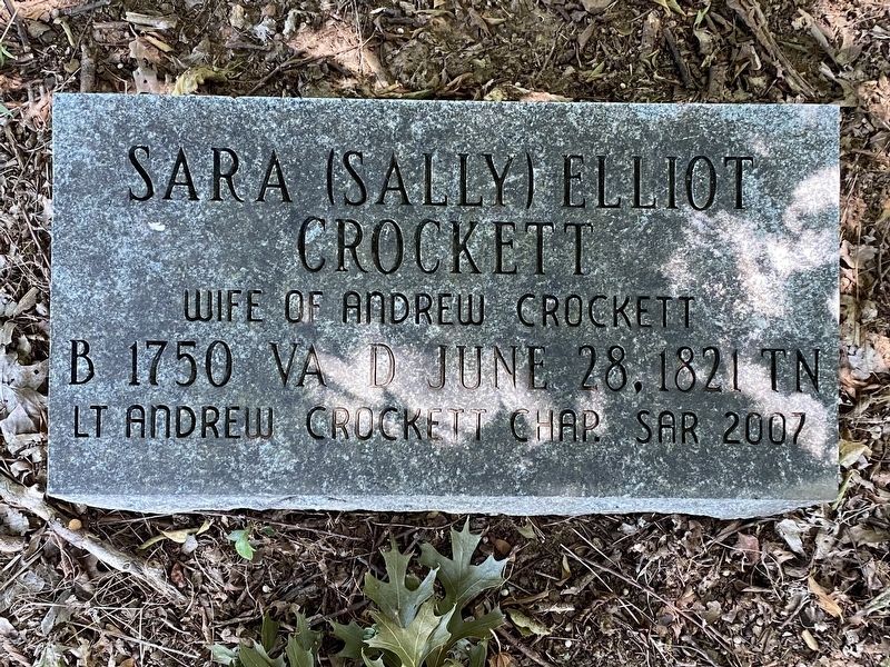 Sara Crockett headstone placed by the SAR. image. Click for full size.