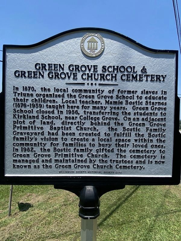 Green Grove Primitive Baptist Church / Marker image. Click for full size.