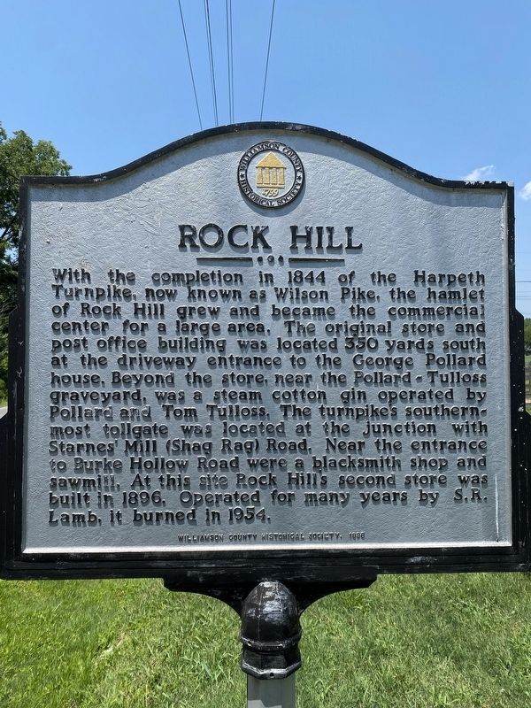 Rock Hill Marker image. Click for full size.