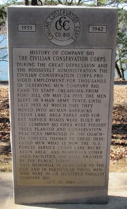 Civilian Conservation Corps Co. 810 Marker image. Click for full size.