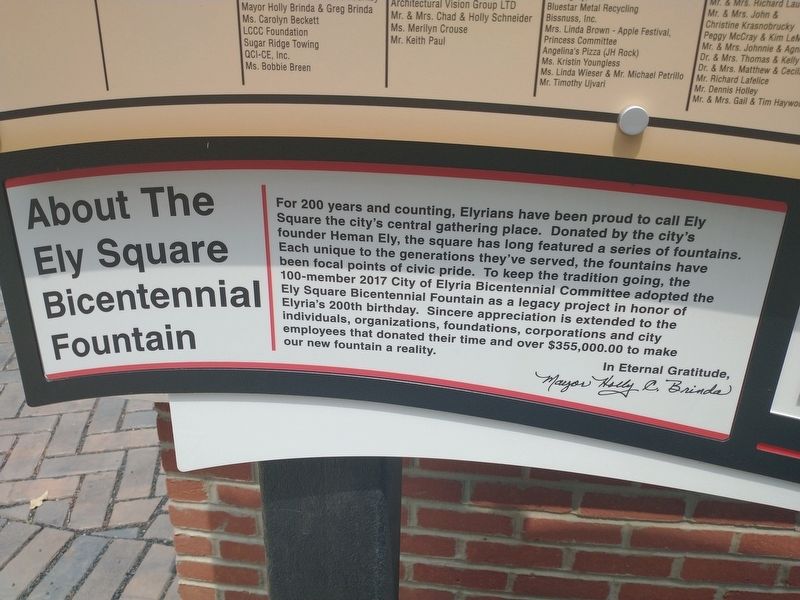About The Ely Square Bicentennial Fountain Marker image. Click for full size.