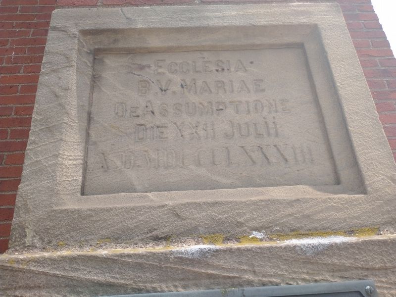 Saint Mary's Church Cornerstone image. Click for full size.