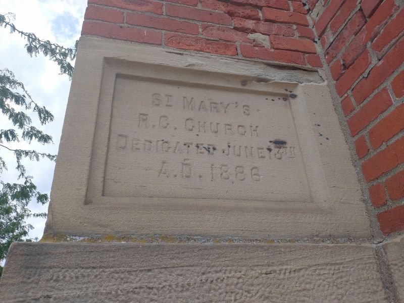 Saint Mary's Church Cornerstone image. Click for full size.