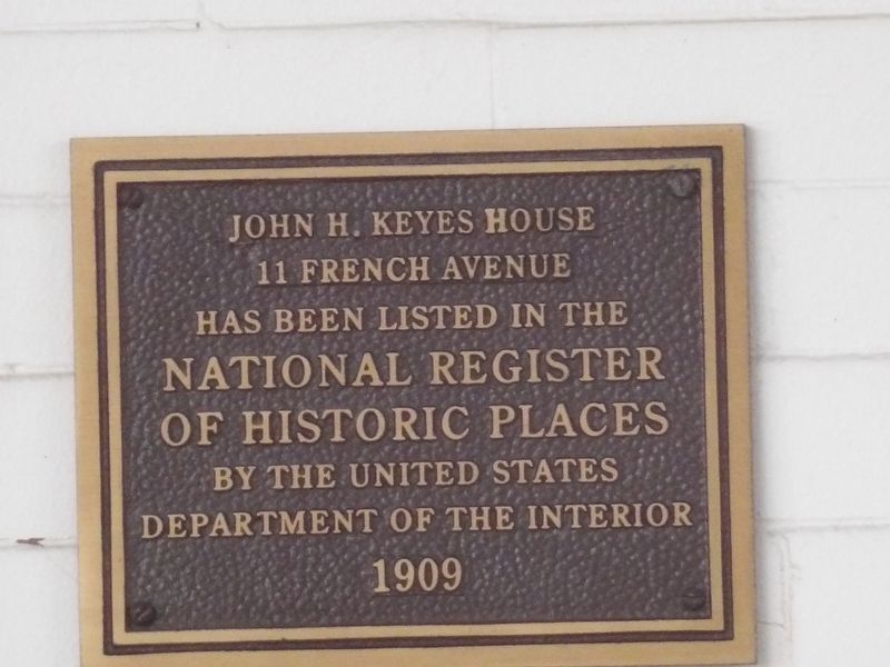 John H. Keyes House Marker image. Click for full size.