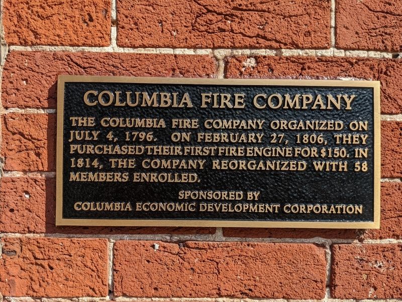 Columbia Fire Company Marker image. Click for full size.