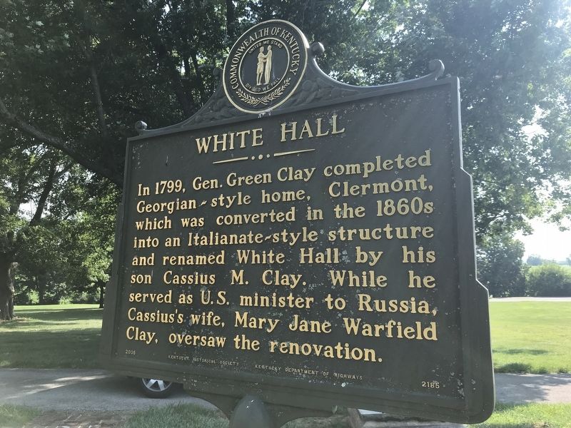 White Hall Marker (side A). Click for full size. White Hall Marker (side A) image. Click for full size.