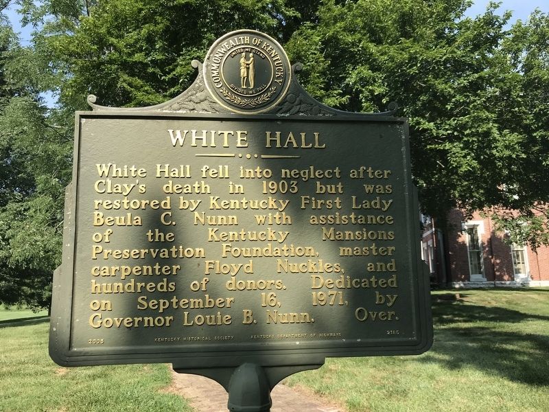 White Hall Marker (side B). Click for full size. White Hall Marker (side B) image. Click for full size.