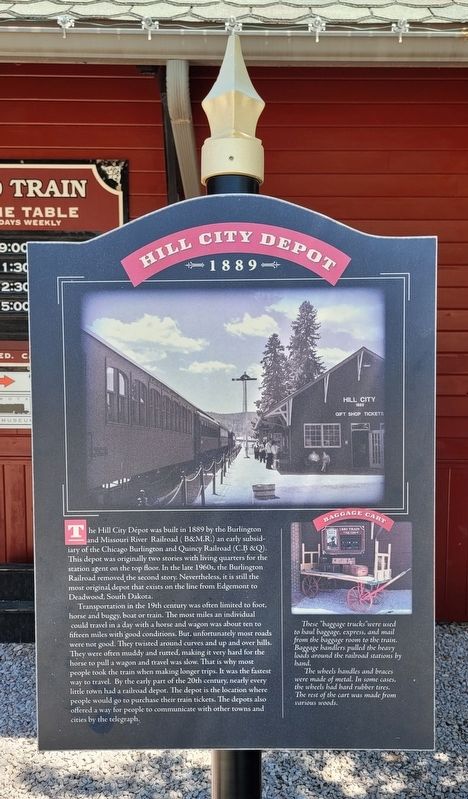 Hill City Depot Marker image. Click for full size.