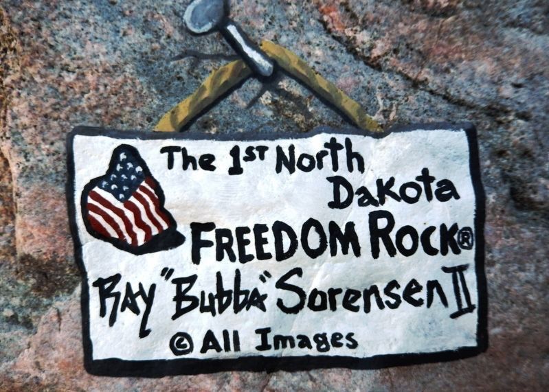 Crosby Freedom Rock Veterans Memorial Artist image. Click for full size.