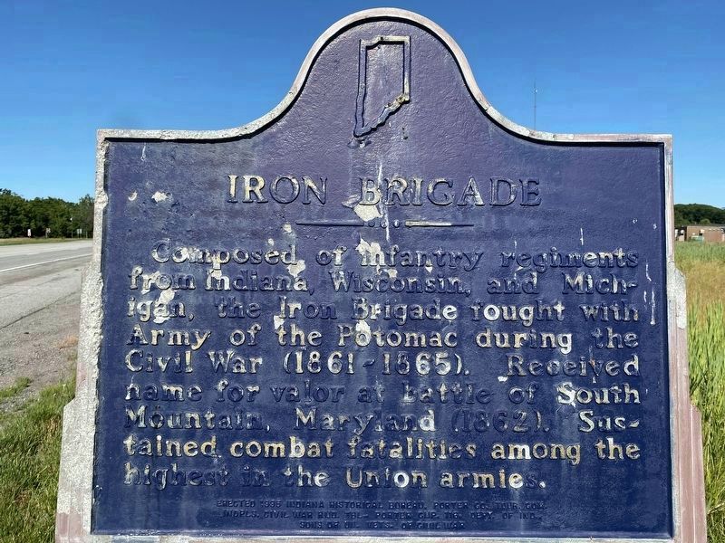 Iron Brigade Marker (west face in need of paint) image. Click for full size.