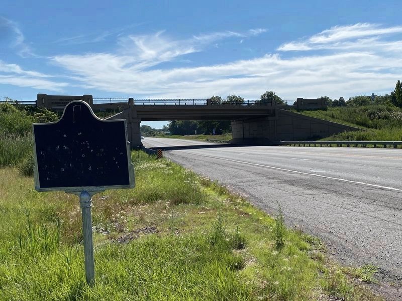 Marker in Front of Hwy 49 Bridge image. Click for full size.