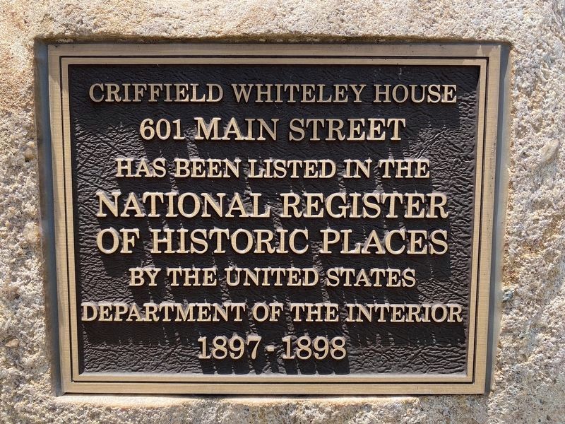 National Register of Historic Places Marker image. Click for full size.