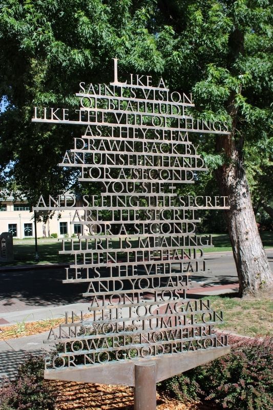Unique poem 'plaque' near the marker image. Click for full size.