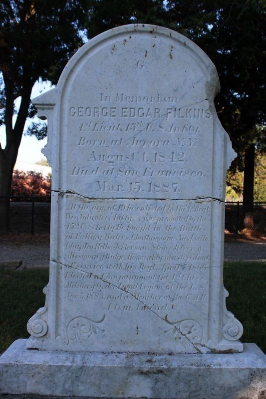 George Edgar Filkins Headstone image. Click for full size.