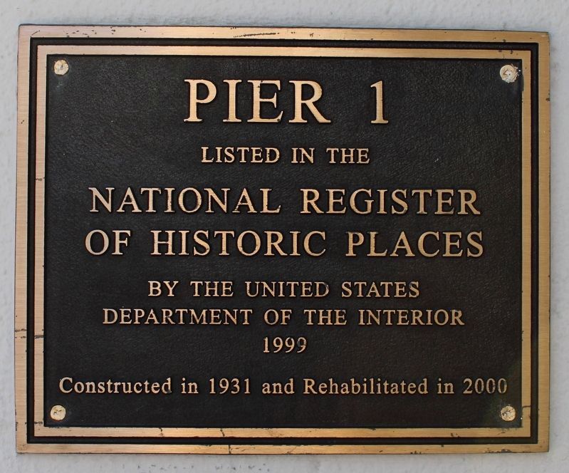 Pier 1 Marker. Click for full size. Pier 1 Marker image. Click for full size.