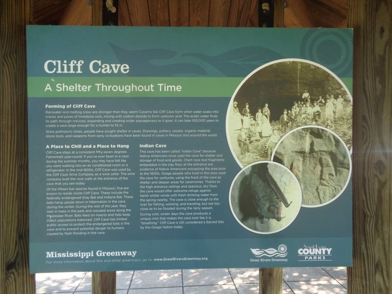 Cliff Cave Marker. Click for full size. Cliff Cave Marker image. Click for full size.
