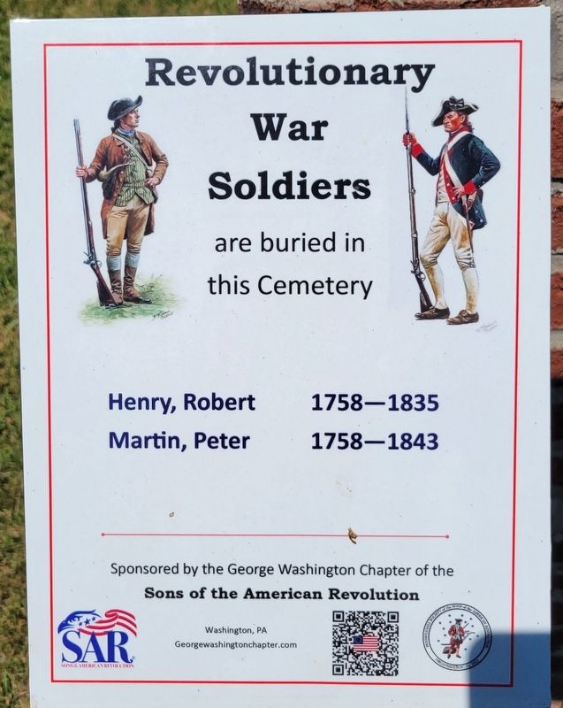 Revolutionary War Soldiers Marker. Click for full size. Revolutionary War Soldiers Marker image. Click for full size.