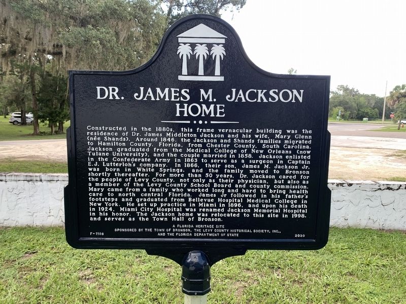 Dr. James M. Jackson Home Marker image. Click for full size.
