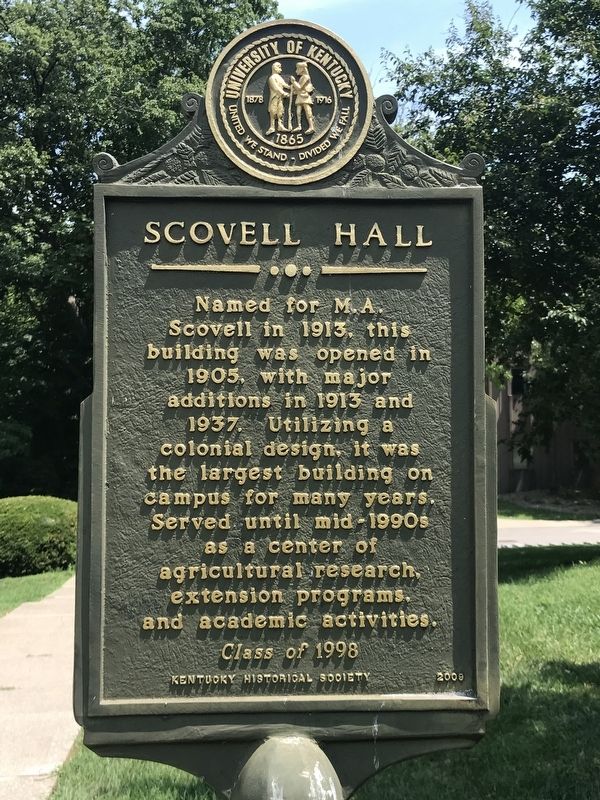 Scovell Hall Marker side image. Click for full size.
