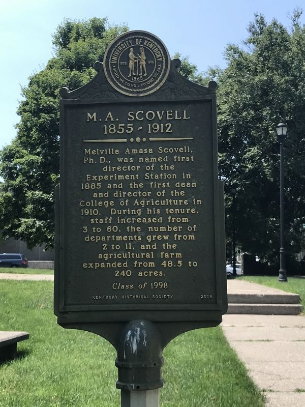M.A. Scovell 1855-1912 Marker side image. Click for full size.